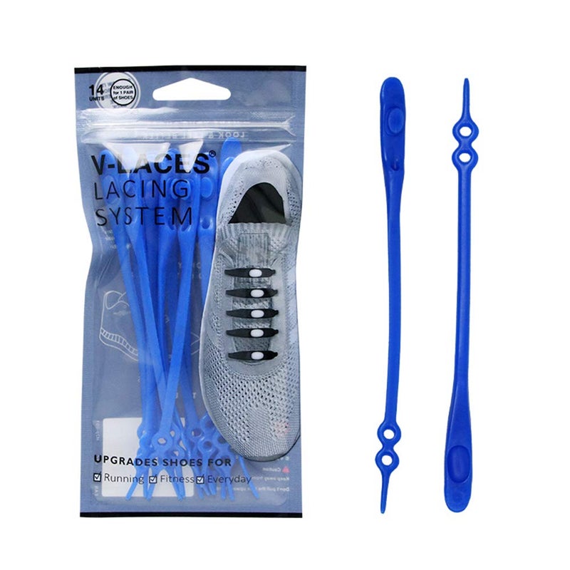 ZOOEASS No Tie Elastic Shoe Laces for Kids and Adults,Best for Sneaker(Blue) - Image 1